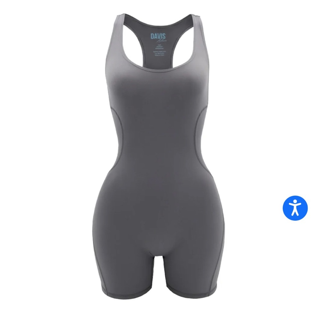Davis Active - Tank Backless Active Romper Steel … - image 3